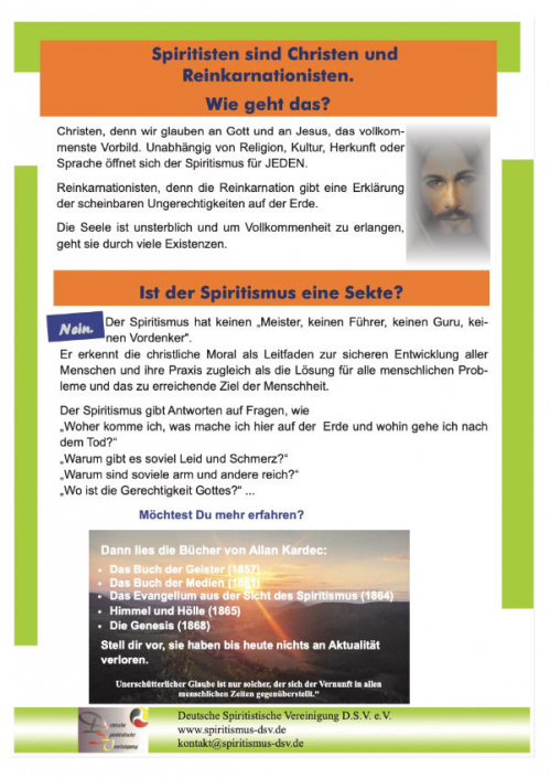 Spiritisten sind Christen und Reinkarnationisten Spiritisten sind Christen und Reinkarnationisten
